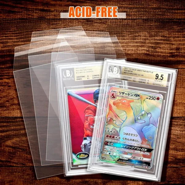 100pcs Graded Card Sleeves – Resealable PSA/BGS Slab Protectors for Sports, TCG & Collectibles - Image 6
