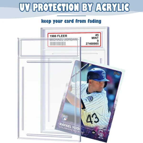 Graded Card Protectors - Hard Plastic Display Cases for PSA/BGS Slabs (5 or 10-Pack) - Fits Baseball, Sports & Yugioh Cards - Image 5